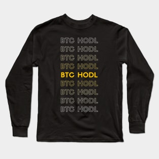 BTC HODL Typography Long Sleeve T-Shirt